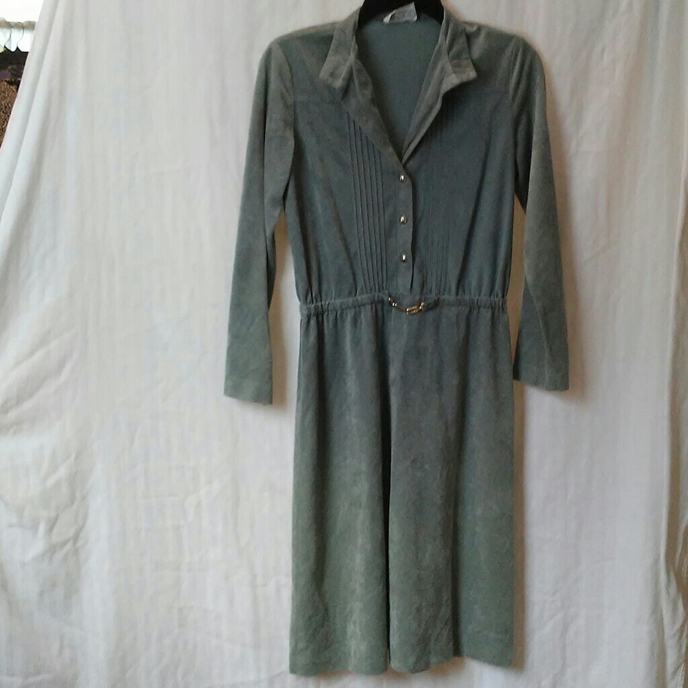 Vintage gray velour dress